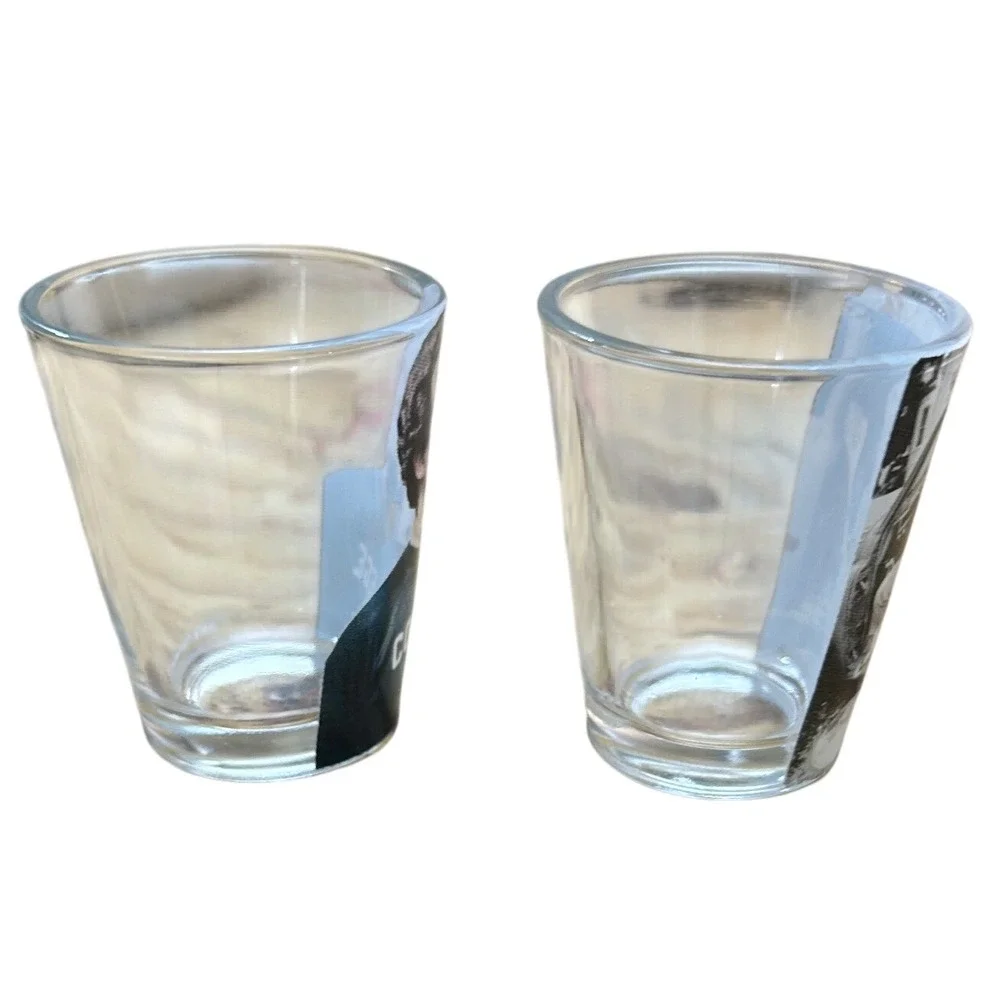 John Belushi Animal House College Shot Glasses Universal Studios Set of‎ 2